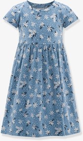 Vestido em jersey floral para menina Happy Girls azul-cambraia
