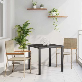 vidaXL Conjunto de Jantar de Jardim 3 Peças Bege Vime PE