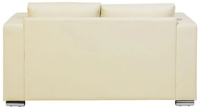Conjunto de sofás com 6 lugares em pele creme HELSINKI Beliani