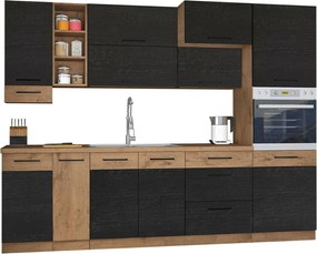 Conjunto de cozinha modular Wood Dark 129