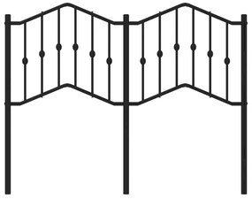 Cabeceira de cama 120 cm metal preto