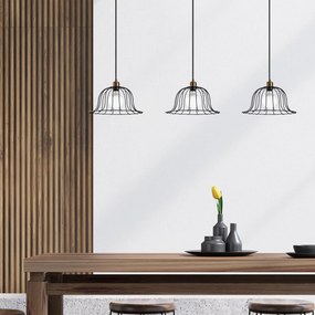 Candeeiro Chandelier Boey – Preto Antigo – 147 x 35 x 31-121 cm