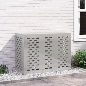 vidaXL Capa para Ar Condicionado 110x50x80 cm Aço Inoxidável