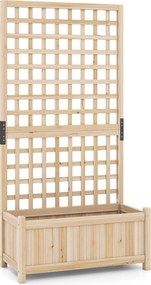 Floreira com Treliça, 76 x 32 x 143 cm, Função 2 em 1, natural