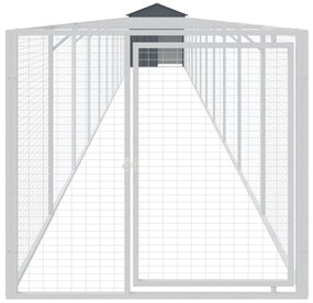 Casota para cães com telhado aço galvanizado antracite