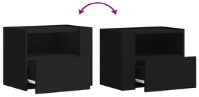 Mesas de cabeceira de parede 2 pcs 45x30x35 cm branco