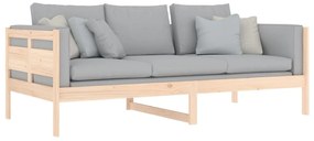 Sofá-cama 90x200 cm madeira de pinho maciça