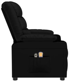 Poltrona de massagens elétrica couro artificial preto
