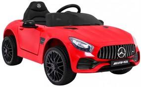 Carro elétrico para Crianças 12V Mercedes Benz GT, Rodas Espuma EVA, Assento couro ecológico Vermelho