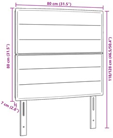 Cabeceira Design Linhas Cinza Escuro 80 cm Tecido