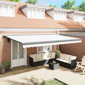 Toldo Retrátil Automático Branco 500x300 cm