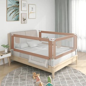 Barra segur. p/ cama infantil tecido 180x25cm cinza-acastanhado