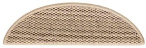 Tapetes escada adesivos aspeto sisal 30 pcs 56x17x3cm cor areia