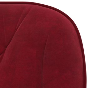 Cadeiras de jantar giratórias 2 pcs veludo vermelho tinto