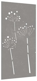 Decoração p/ muro de jardim 105x55 cm aço corten design flores