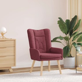 Cadeira Relaxante vidaXL Vermelha de Tecido