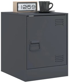 Mesa de cabeceira 34,5x39x44 cm aço antracite