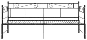 Estrutura sofá-cama de puxar 90x200 cm metal preto