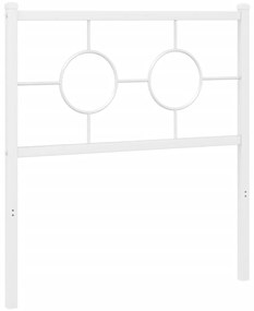 Cabeceira de cama 80 cm metal branco