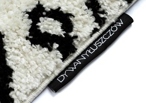 Tapete PROMO BERBER SAFI N9040 branco/preto Franjas berbere marroquino shaggy