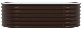 Canteiro Elevado de Jardim Marrom vidaXL 160x80x44 cm Aço Galvanizado