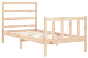 Cama sem colchão 90x200 cm madeira de pinho maciça