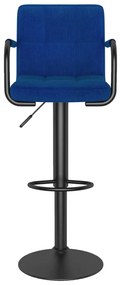 Bancos de bar 2 pcs tecido azul