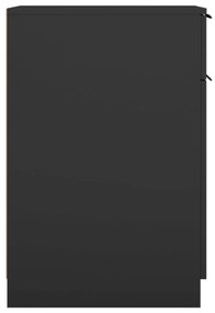 Armário de secretária 33,5x50x75 cm derivados de madeira preto
