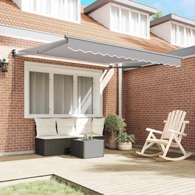 Toldo Retrátil Manual Cinza Claro 300x250 cm