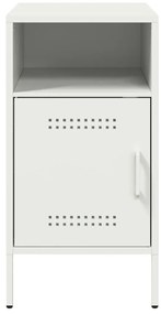 Mesa de cabeceira 36x39x68 cm aço branco
