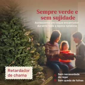 Árvore de Natal Artificial 210 cm (SEM DECORAÇÕES) com 2322 Ramos Densos Suporte Metálico Dobrável para Interior Verde