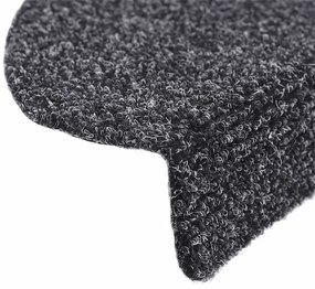 Tapetes de escada adesivos 20 pcs 56x17x3 cm cinzento-escuro