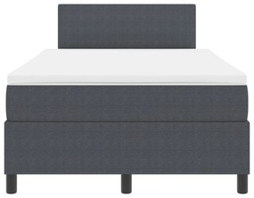 Cama Box Spring com Colchão Cinza Escuro 120x200 cm Tecido de Corduroy