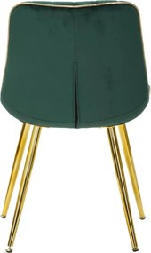 CONJUNTO DE 2 CADEIRAS PARIS 51X59X79 CM VERDE E DOURADO