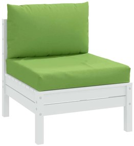 vidaXL Almofadões de paletes 2 pcs mesclado tecido verde
