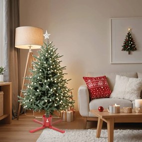 vidaXL Suporte para árvore de Natal 61x61x15,5 cm vermelho