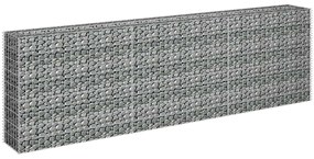 Canteiro elevado/cesto gabião 270x30x90 cm aço galvanizado