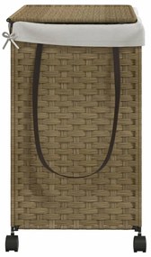 Cesto para roupa suja com rodas 60x35x60,5 cm vime
