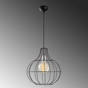 Chandelier Tel – Preto – 40 cm de diâmetro, 141 cm de altura