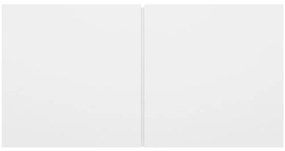 Móveis de TV para parede 2 pcs 60x30x30 cm branco