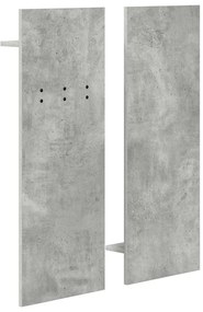 Cabideiro de Parede Cinza concreto 70 x 10 x 90 cm
