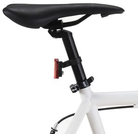 Bicicleta de mudanças fixas 700c 55 cm branco e verde