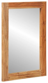 vidaXL Espelho de Banheiro 50x70x3 cm Madeira Sólida de Acácia