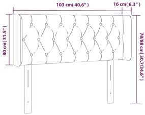 Cabeceira de cama c/ abas tecido 93x16x78/88 cm cinzento-claro