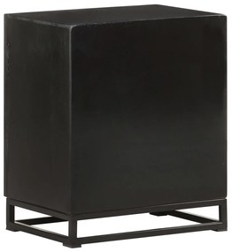 Mesa de cabeceira 40x30x50 cm acácia e mangueira maciça preto