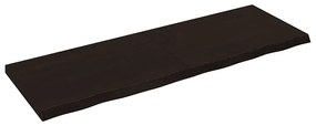 vidaXL Tampo de mesa 180x60x(2-6) cm carvalho tratado castanho-escuro