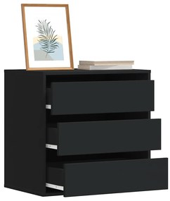 vidaXL Cómoda 60x41x58 cm derivados de madeira preto