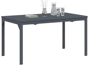 Mesa de Jardim Cinza Escuro 180 x 80 x 76 cm Alumínio