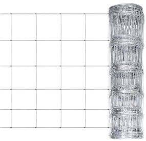 Vedação de jardim 50 m 80 cm aço galvanizado