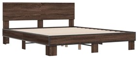 Estrutura de cama 150x200cm derivados madeira/metal